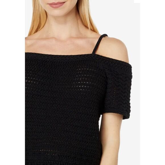 Vince Open Shoulder Organic Cotton Tank in Black NWT Size Small - Picture 3 of 9